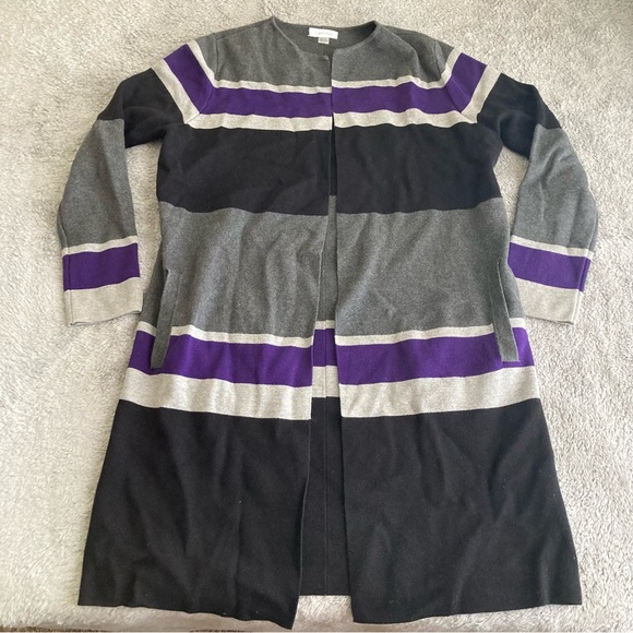 Calvin Klein Women’s Color-block Long Cardigan Size Medium - Picture 4 of 9